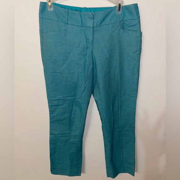 The Limited Pants - The Limited Dress Pants (capri/ankle style) Teal/Tan Size 4